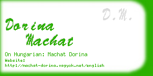 dorina machat business card